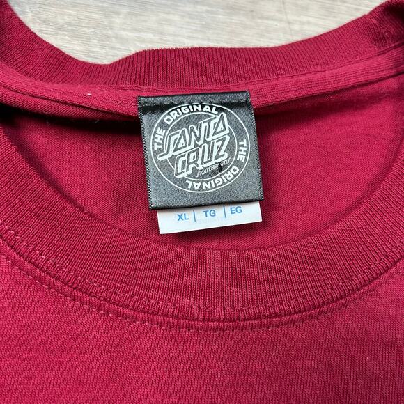 Santa Cruz Skateboards Red T-Shirt XL Checkerboard Logo Graphic Tee - Picture 6 of 6